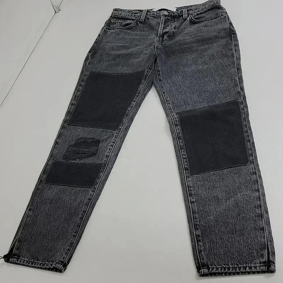 IRO Lep Patchwork Distressed Mid-Rise Slim-Leg Jeans - Picture 3 of 10